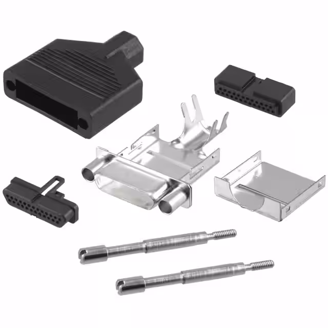 960-025-010R011 NorComp Inc.  Capots de connecteurs D-Sub en forme de D